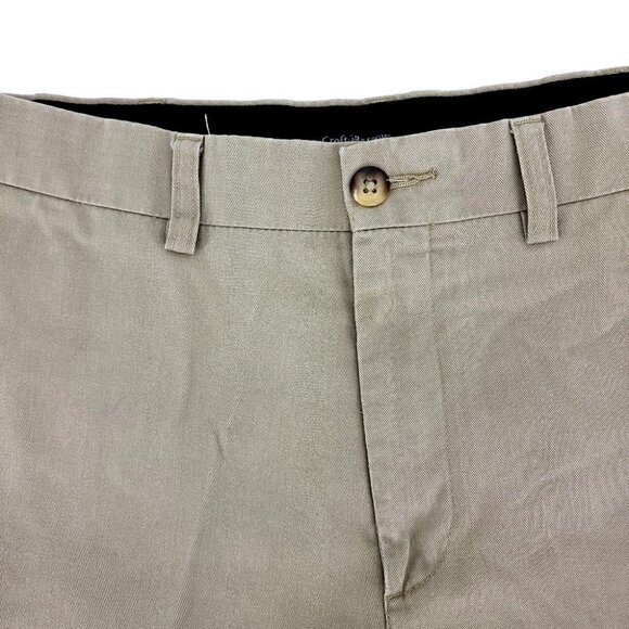Croft & Barrow Men's 32 x 32 Tan Straight Leg Casual Pants Button Zipper - Picture 3 of 12